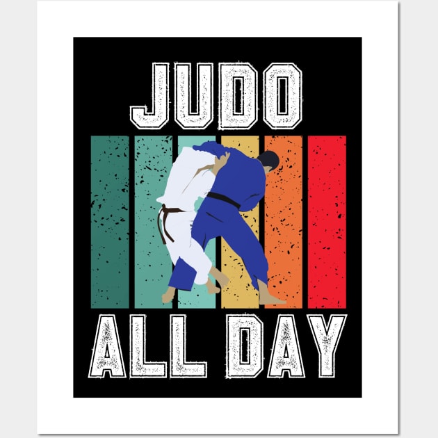 Judo All Day Wall Art by footballomatic